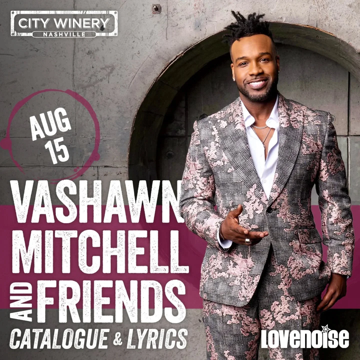 Friday meet us at City Winery to see Vashawn Mitchell &amp; Friends: Catalogue &amp; Lyrics on August 15th at 7:30 PM! Ticket link in bio! **LOW TICKET ALERT**