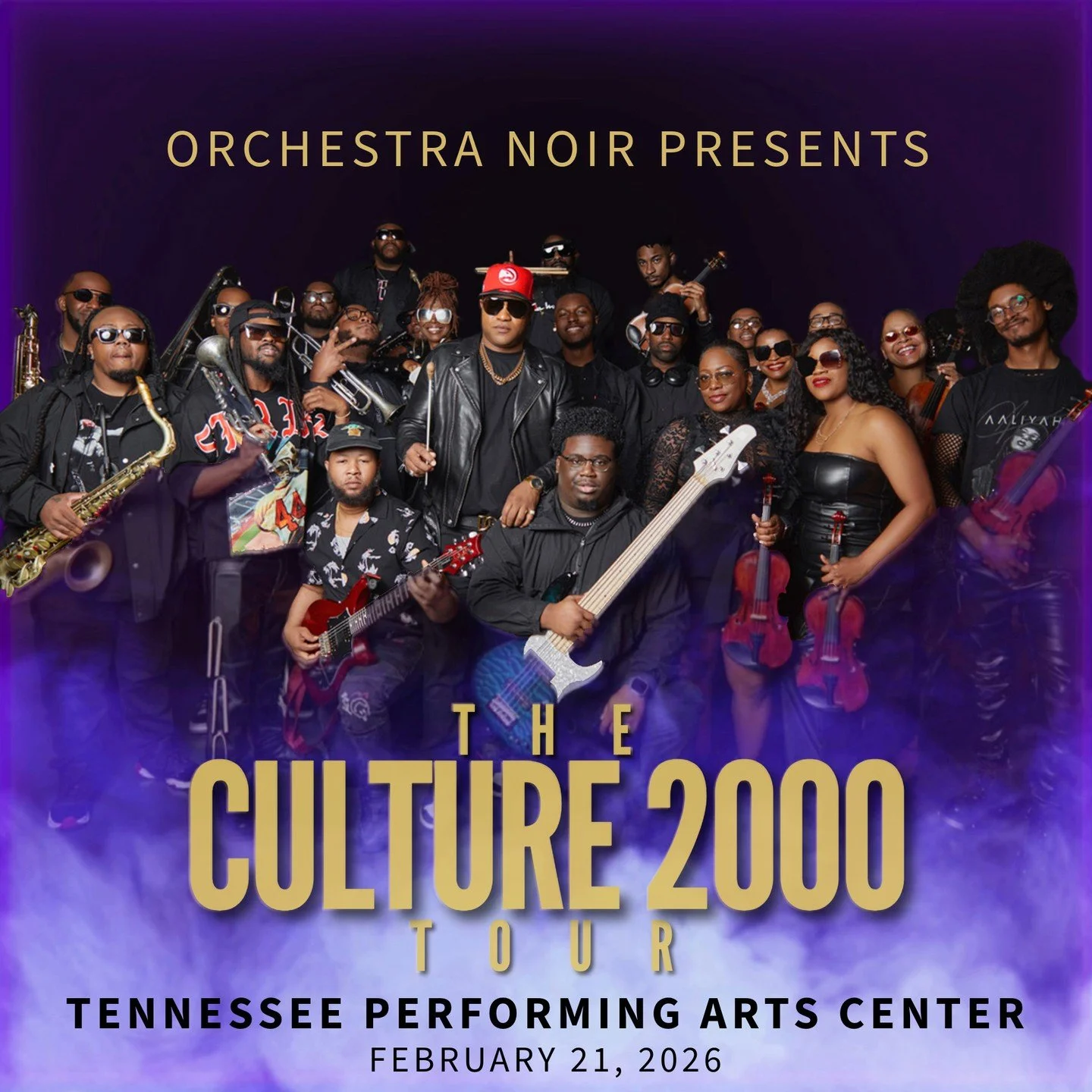 🎶Orchestra Noir presents THE CULTURE 2000 TOUR! Tomorrow night, 2/21, go see them take over TPAC at 8 PM✨️⁠
⁠
Link in bio or Lovenoise.net