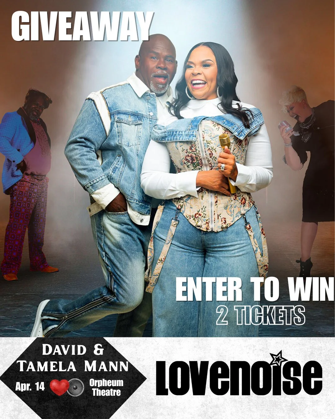 🌟Calling all Memphis followers...OR..Nashville followers looking for a road trip🚗 DAVID &amp; TAMELA MANN is playing @orpheummemmphis on April 14th, and we&rsquo;re giving away TWO pairs of tickets to the show!⁠
⁠
Here&rsquo;s how to enter:⁠
❤️Like