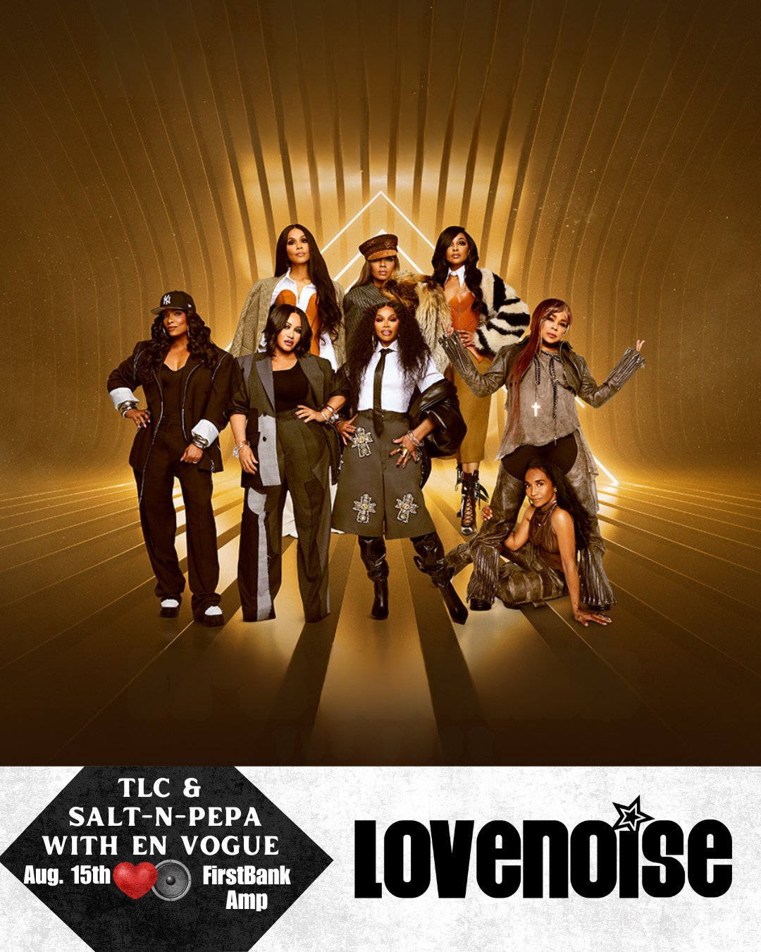 Tickets on sale now! ❤️TLC &amp; Salt-N-Pepa with En Vogue - IT&rsquo;S ICONIC! ⁠
⁠
❤️🔊These shows will go fast, so grab your tickets today and see you at ⁠FirstBank Amphitheater on Saturday, August 15th!