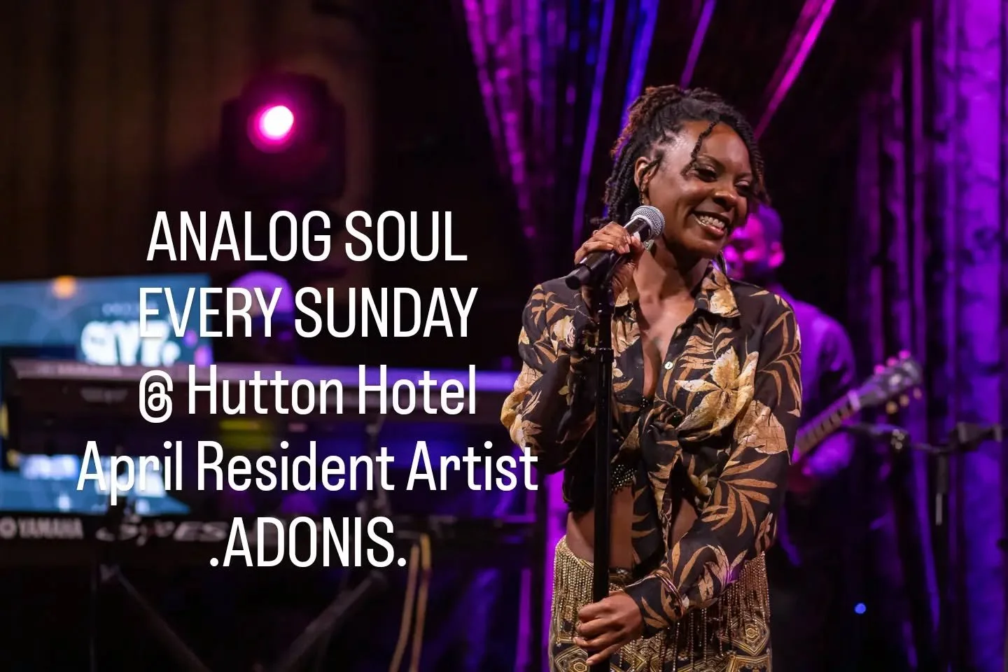 🎶 🎵 Last night at Analog Soul was a vibe featuring April's artist in residence @_adonismuse ! We are live again next Sunday with @williamdavenport and @tikaafterdark Get details for complimentary GA passes and $20 reserved seats at link in bio or L