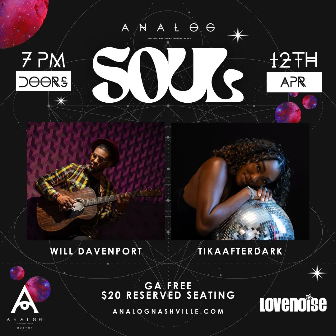 Lovenoise presents ANALOG SOUL ✨⁠
⁠
Your Sunday reset starts here.⁠
⁠
If you&rsquo;ve been looking for a vibe that feels like real music, real people, real energy&hellip;this is it. No gimmicks. No chaos. Just pure R&amp;B, soul, and intention.⁠
⁠
🎤
