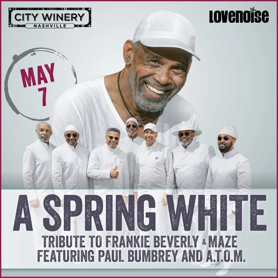 A Spring White: Tribute to Frankie Beverly will be at @citywinerynsh on May 7th ❗️You won't want to miss this show.⁠
⁠
May 7th - CITY WINERY⁠
⁠
🎟️Ticket link in bio or Lovenoise.net❤️🔊⁠
