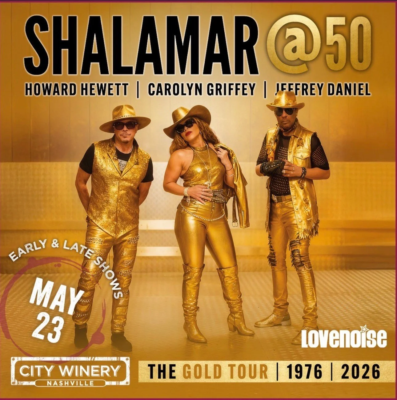 DON'T FORGET!!! The Gold Tour is coming to @citywinery on MAY 23✨️⁠
⁠
🎶EARLY &amp; LATE SHOWS🎶⁠
🗓️May 23RD⁠
📍City Winery