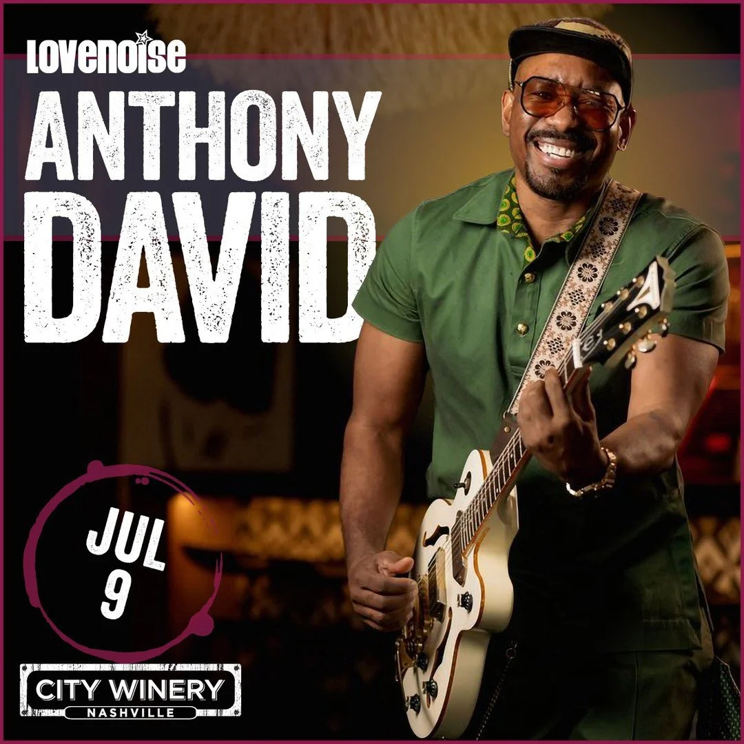 TOMORROW NIGHT - Anthony David is taking the stage @citywinerynsh 🍷✨️ Doors open at 7 PM for an evening full of good music! ⁠
⁠
Last Chance Tickets at link in bio or Lovenoise.net⁠