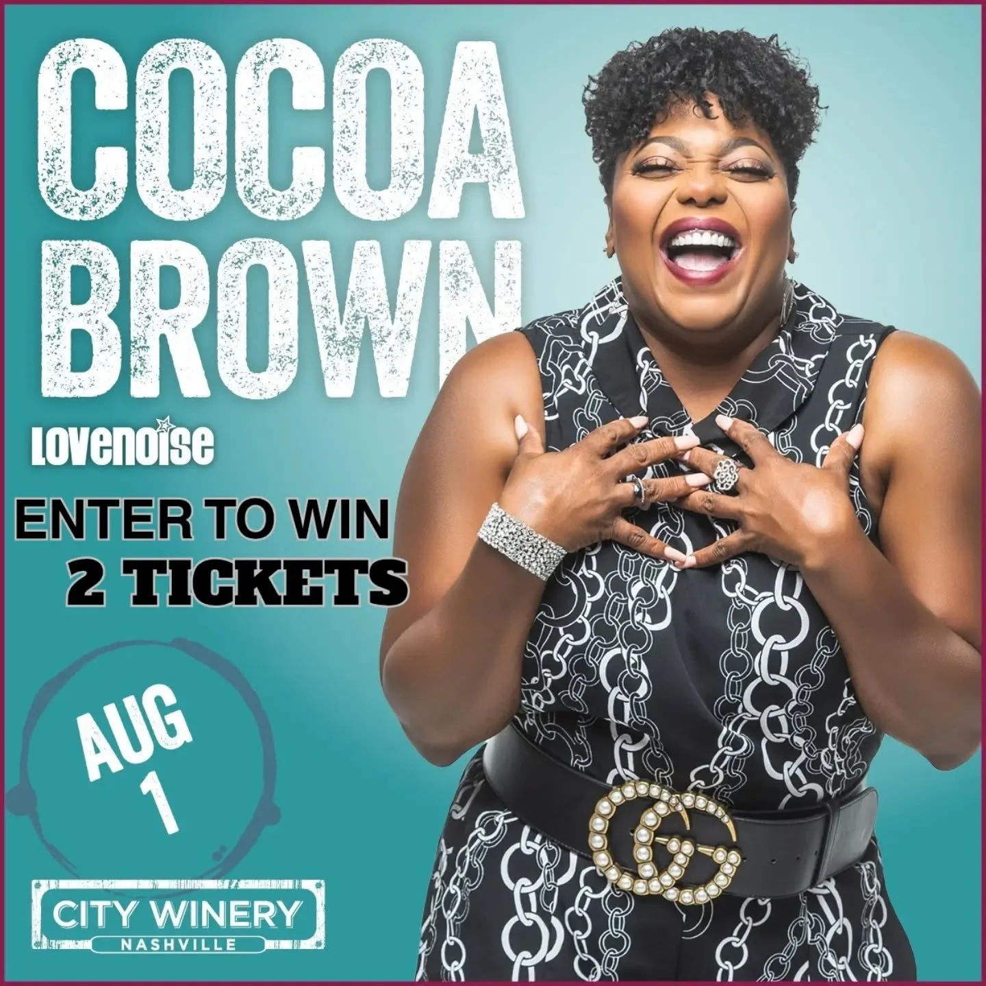 🚨 GIVEAWAY ALERT 🚨 Laughter is on the menu! The hilarious COCOA BROWN takes over @citywinerynsh Saturday, AUG 1 &mdash; and we're giving away TWO pairs of tickets to the show! 🎤😂

This one is moving FAST, and City Winery is an intimate room... wh