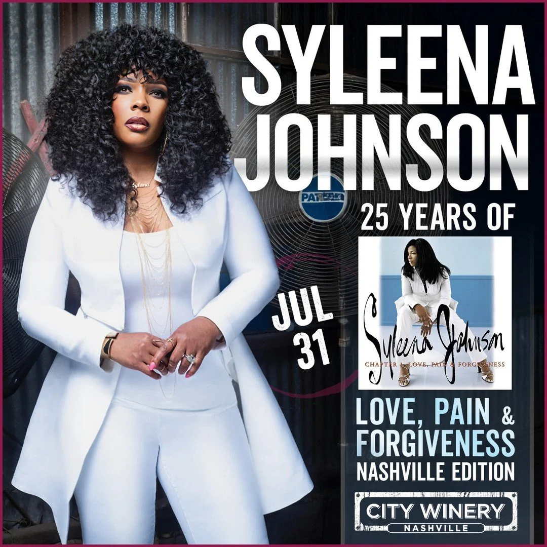 🔥 NASHVILLE, THIS ONE IS FOR THE REAL R&amp;B LOVERS. 🔥⁠
⁠
SYLEENA JOHNSON celebrates 25 years of Chapter 1: Love, Pain &amp; Forgiveness with a special Nashville Edition live at City Winery Nashville this Friday, July 31.⁠
⁠
25 years of soul, stor