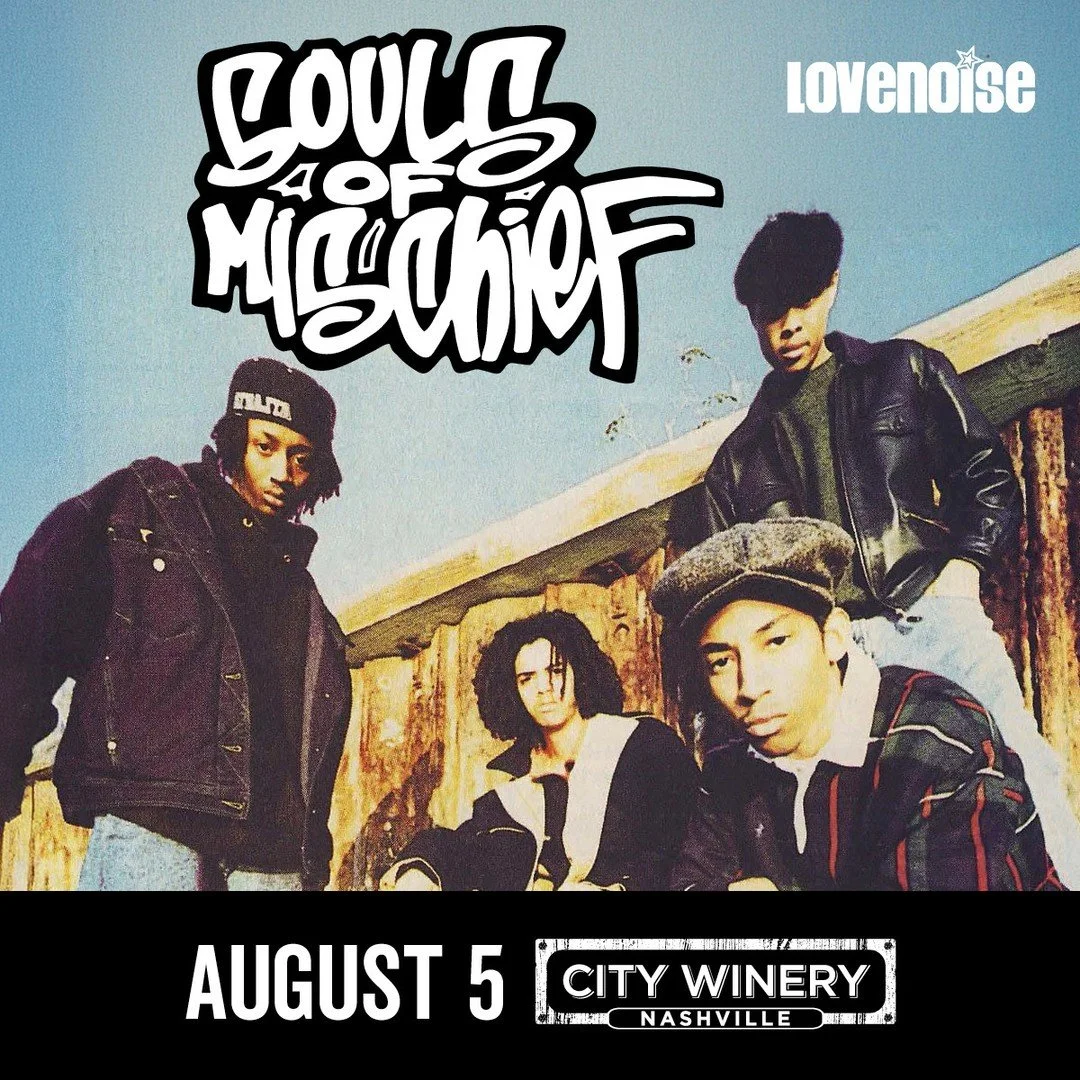 🔥 NASHVILLE HIP-HOP HEADS, THIS ONE&rsquo;S FOR YOU. 🔥⁠
⁠
SOULS OF MISCHIEF hit City Winery Nashville on August 5 for a night of classic West Coast hip-hop, timeless bars and that unmistakable &rsquo;90s energy.⁠
⁠
If &ldquo;93 &rsquo;til Infinity&