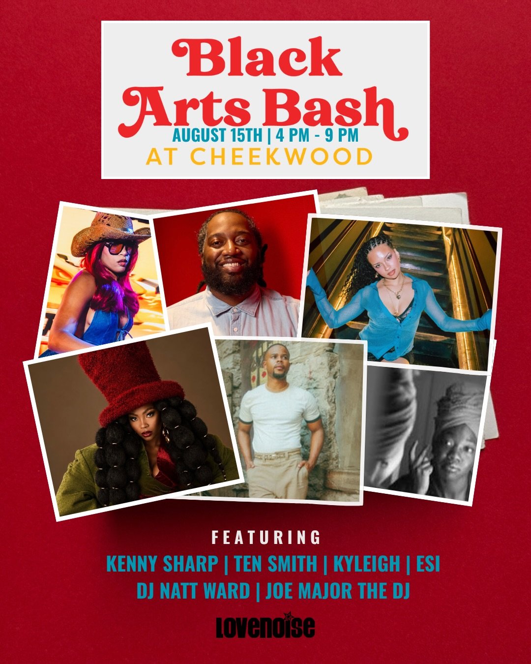 Black Arts Bash is an all-day celebration of Black creativity, culture and community at Cheekwood&mdash;and Lovenoise is bringing the soundtrack. 🎶

SATURDAY, AUGUST 15

🎧 DJ Natt Ward | 9&ndash;11 AM
🎤 Kyleigh | 12&ndash;12:45 PM
🎤 Esi | 1:15&nd