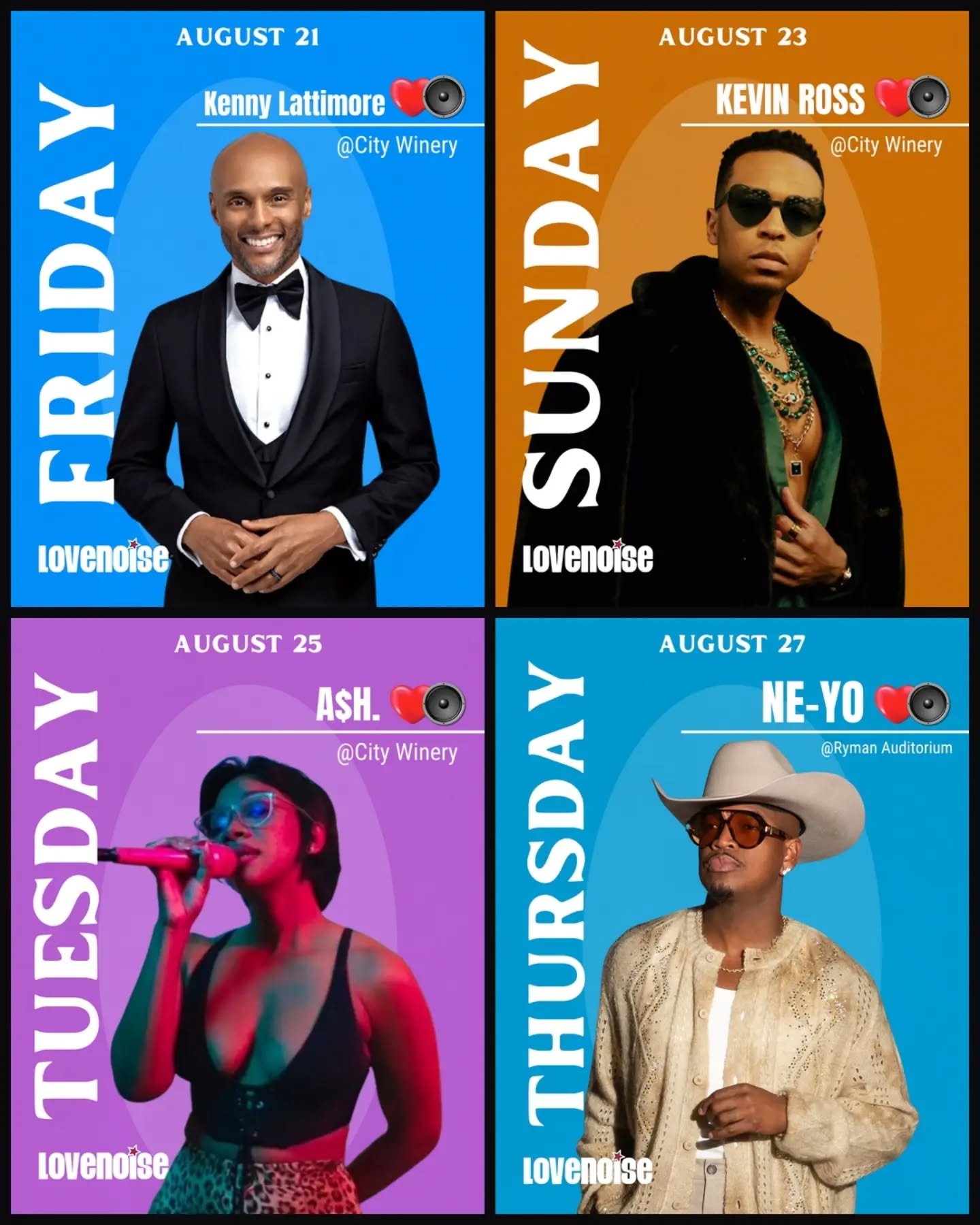 THE NEXT 7 DAYS ARE LOADED 🔊❤️
Nashville, we've got something for you almost every night this week. Swipe through and lock in your plans 👉
🗓 FRI 8/21 &mdash; Kenny Lattimore @ City Winery
🗓 SUN 8/23 &mdash; Kevin Ross @ City Winery
🗓 TUE 8/25 &m