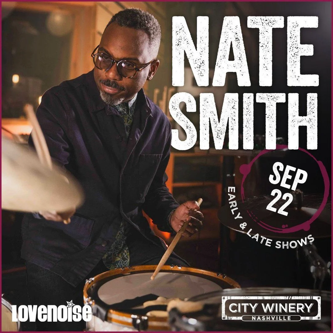 One of modern jazz's most distinctive drummers is coming to Nashville. 🥁⁠
⁠
On September 22, Grammy-winning drummer, composer, and producer Nate Smith takes the stage at City Winery Nashville for two performances blending jazz, funk, soul, and bound