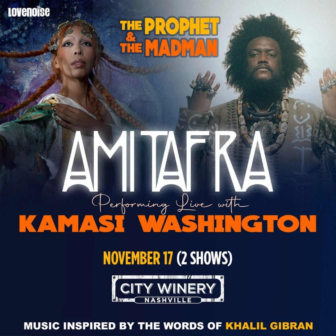 Ami Taf Ra &amp; Kamasi Washington present The Prophet &amp; The Madman at City Winery Nashville on November 17.⁠
⁠
A meeting of fearless musicians, expansive jazz, and a deeply rooted groove&mdash;where tradition meets the unexpected and the music h