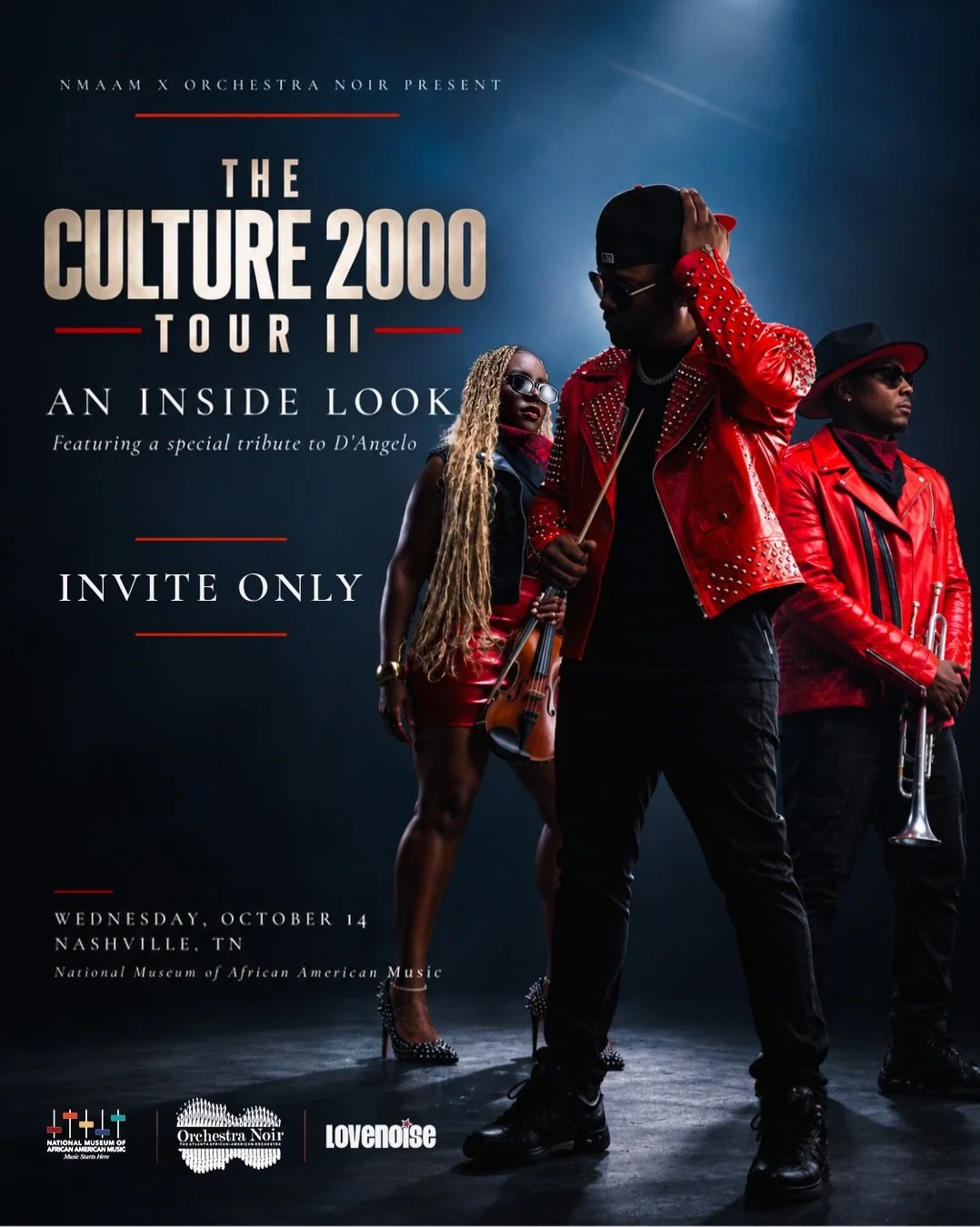 Join Orchestra Noir at the National Museum of African American Music for THE CULTURE 2000 TOUR II: AN INSIDE LOOK - an intimate preview of the music, story, and cultural vision behind Orchestra Noir&rsquo;s latest tour.

As Orchestra Noir celebrates 