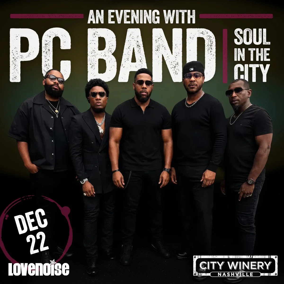 🎶🔥 NASHVILLE, LET&rsquo;S GET INTO SOME SOUL!

PC Band: Soul in the City is pulling up to City Winery on December 22, bringing the grooves, the vibes, and the kind of soul that makes you feel every note! 🎤🎸✨

Make it a night of live music, good e