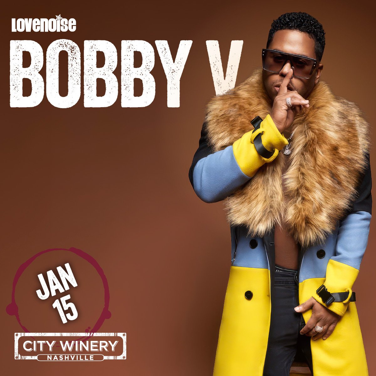 🎤✨ NASHVILLE, IT&rsquo;S ABOUT TO GET REAL SMOOTH!

R&amp;B heartthrob Bobby V is bringing the vibes to City Winery on January 15! ❤️&zwj;🔥 From the slow jams to the hits that had you in your feelings, it&rsquo;s time to turn up the nostalgia and l