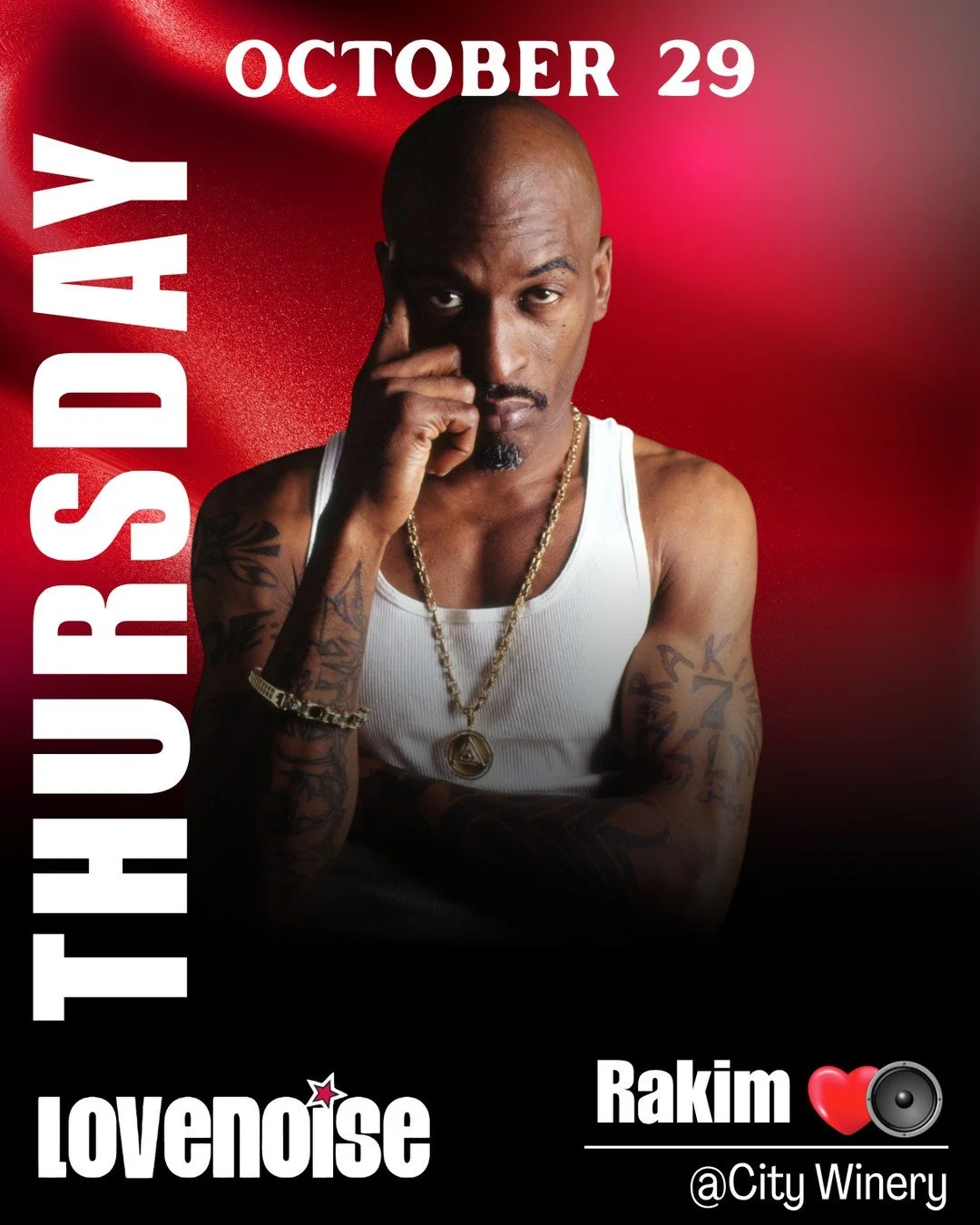 🚨 NASHVILLE, THE COUNTDOWN IS ON! 🚨⁠
⁠
One of the greatest to ever touch the mic is pulling up! 🎤🔥 RAKIM takes over City Winery Nashville on October 29, bringing the legendary bars, iconic beats, and hip-hop history that changed the game forever.