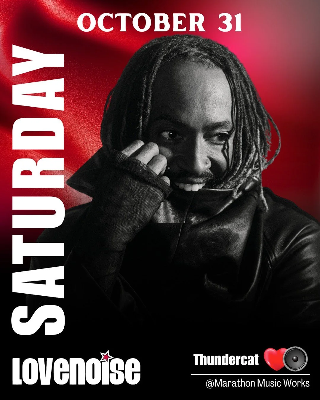 🐈&zwj;⬛ NASHVILLE, THUNDERCAT IS COMING! 🎸🔥⁠
⁠
Halloween weekend is about to get a whole lot funkier! 👻 Grammy-winning bassist, singer, and genre-bending genius Thundercat is taking over Marathon Music Works on October 31!⁠
⁠
Expect mind-bending 
