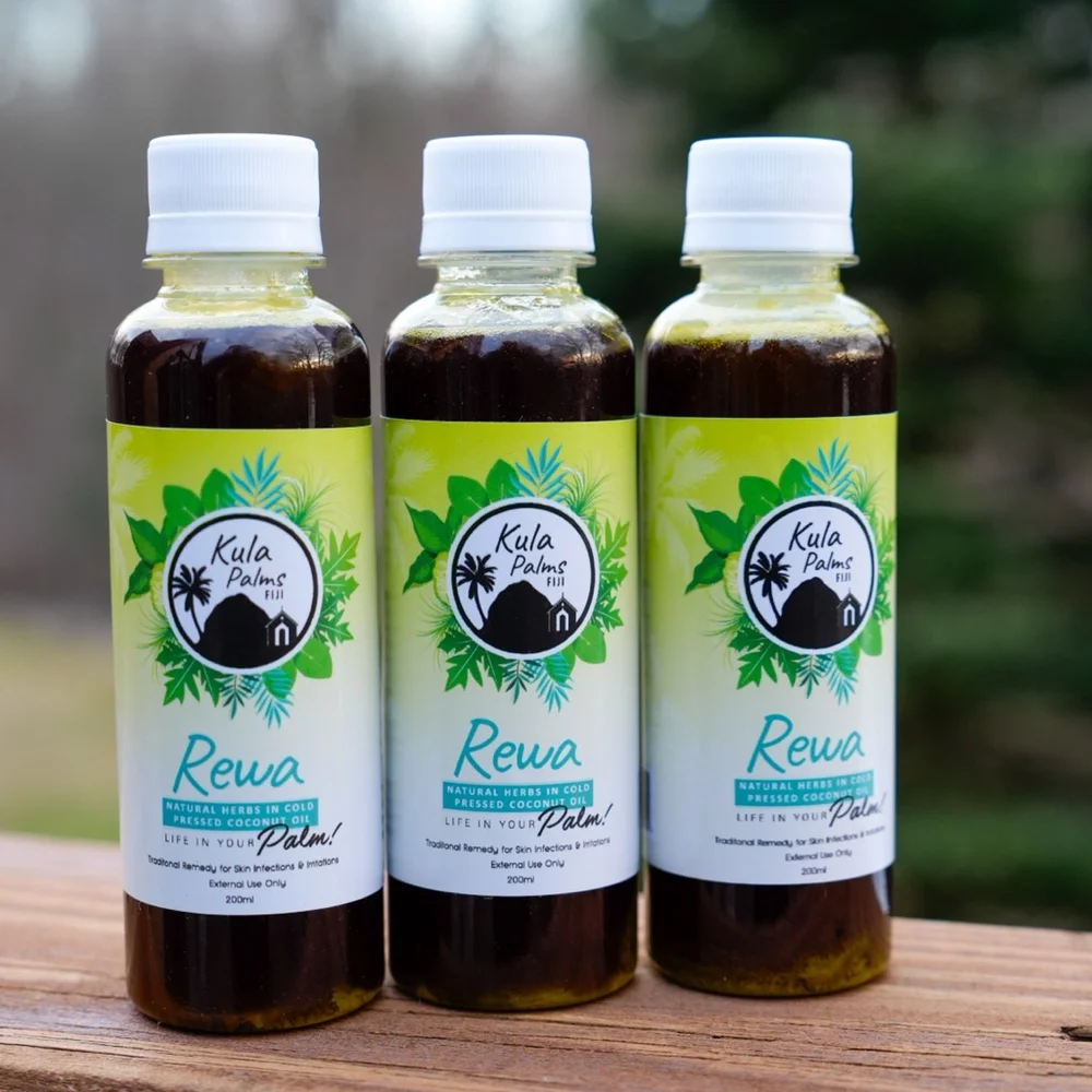 Kula Palms Cold Pressed Coconut infused with Fijian Herbs (Rewa Oil)