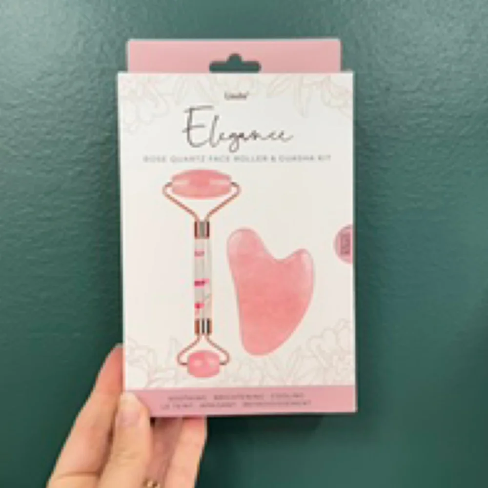 Rose Quartz Guasha & Roller Gift Set