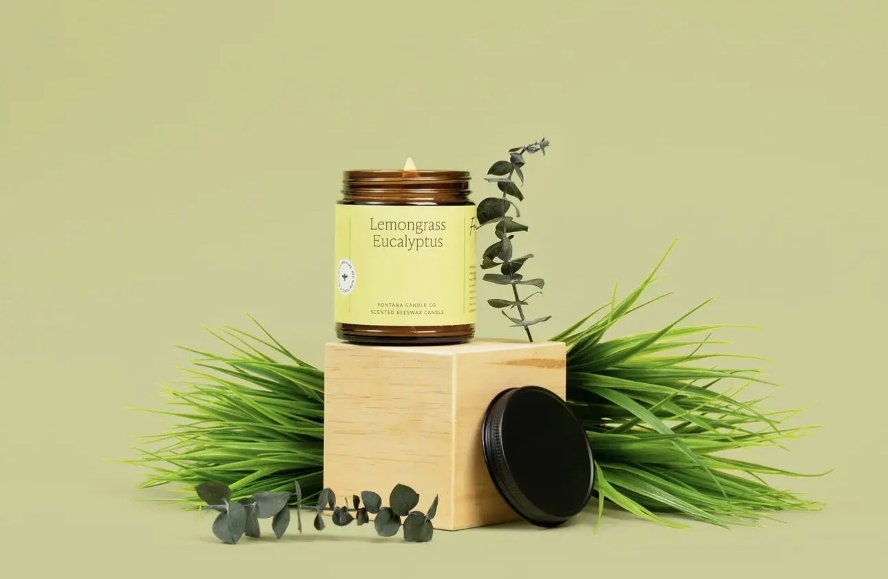 Lemongrass Eucalyptus Beeswax & Essential Oil Jar Candle
