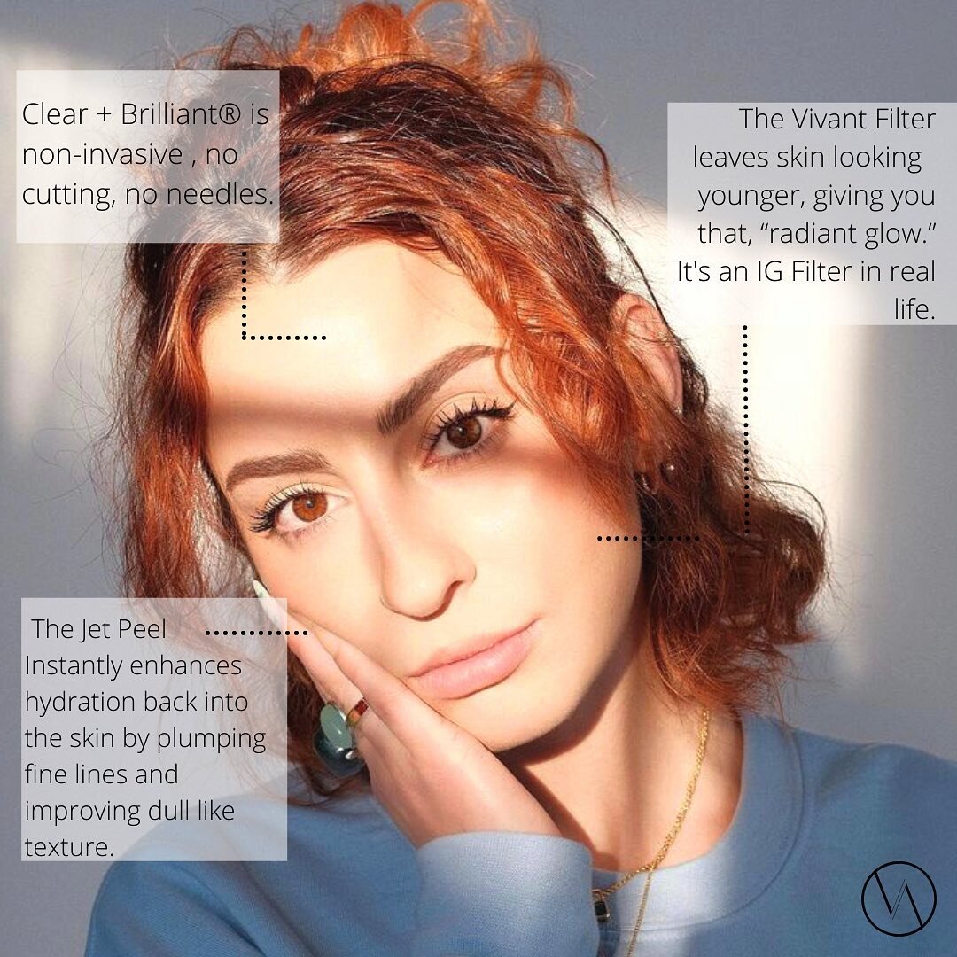 Dreaming of Dewy, Youthful Skin? Our Vivant Filter might be the treatment for you. 🤩👏🏻

👉🏼 Clear + Brilliant IMPROVES fine lines, REDUCES the appearance of pores, and EVENS skin tone! 

👉🏼 Match this treatment with a JetPeel Facial (aka the Vi