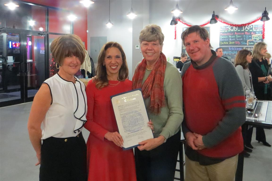 (L-R) Diane Morrison, Assemblywoman Amy Paulin, Sandy Morrissey and Bernie Conway