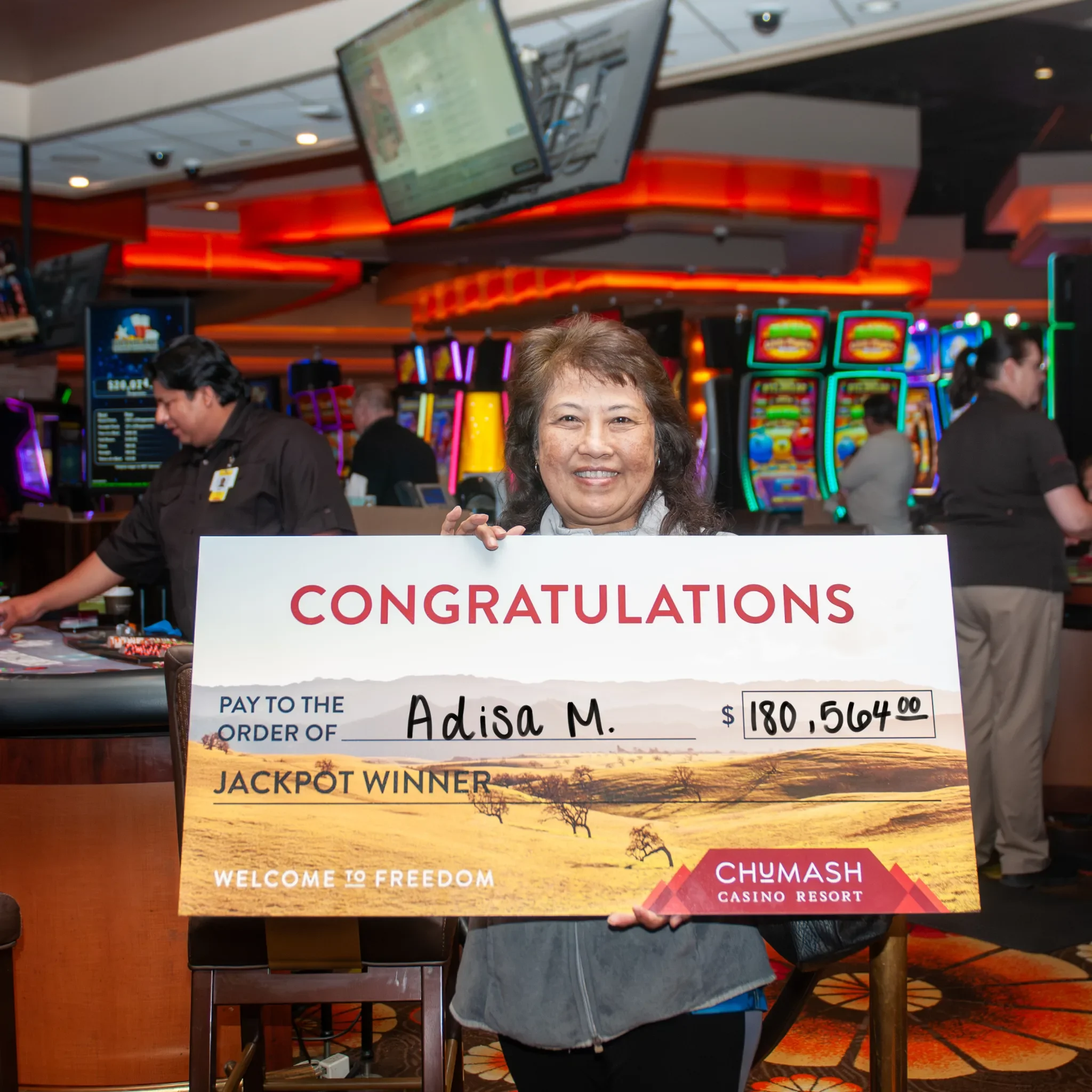San Bernardino County Woman Hits $180K Jackpot on Ultimate Texas Hold’em at Chumash Casino Resort