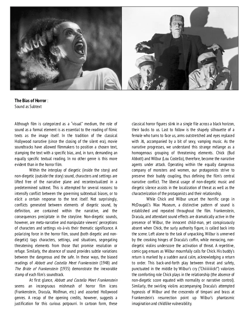 The Bias of Horror_Sound as Subtext