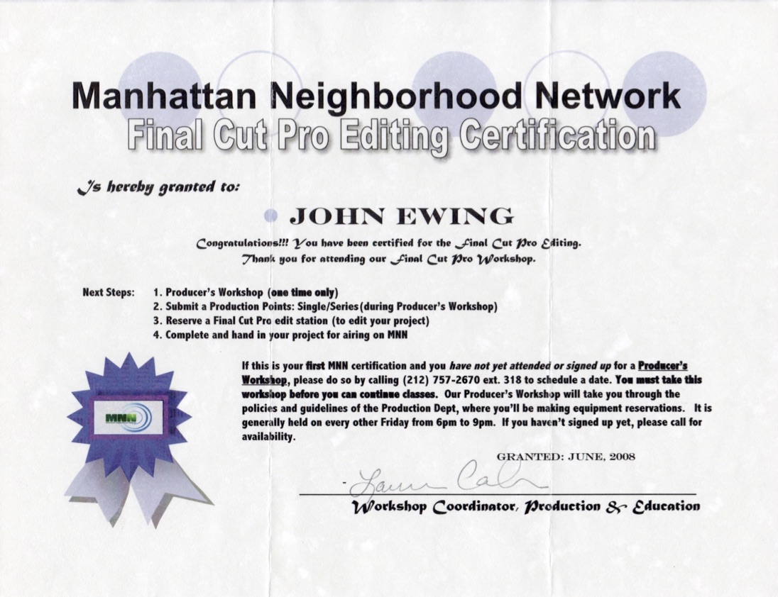 MNN certificates