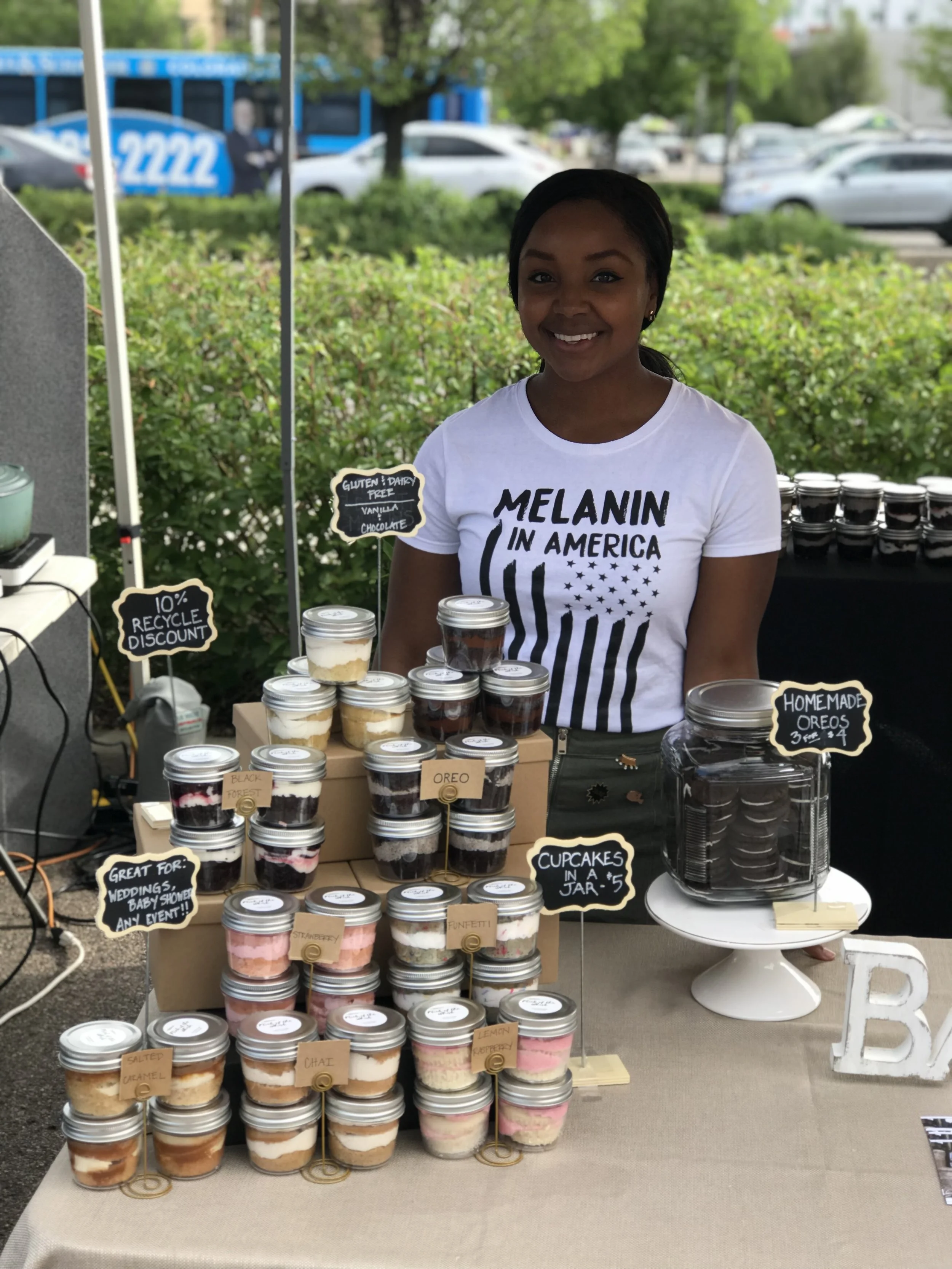 Owner & Baker, Bryonna, at the Cherry Creek Farmers Market