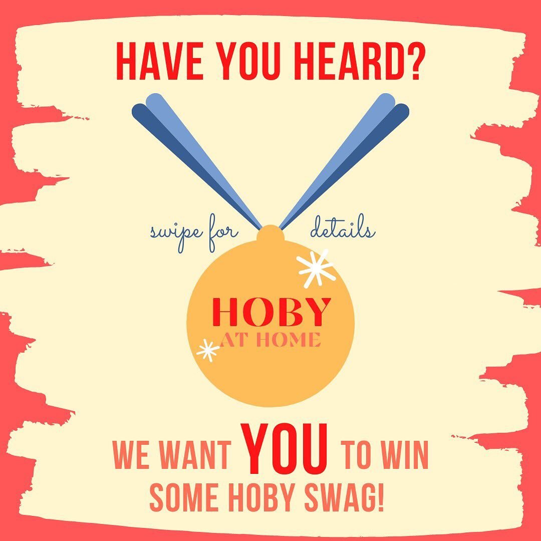 Hey HOBY! Jump into our HOBY at Home challenge happening this week! DM us answers to these questions for a chance to win HOBY swag💥🌟