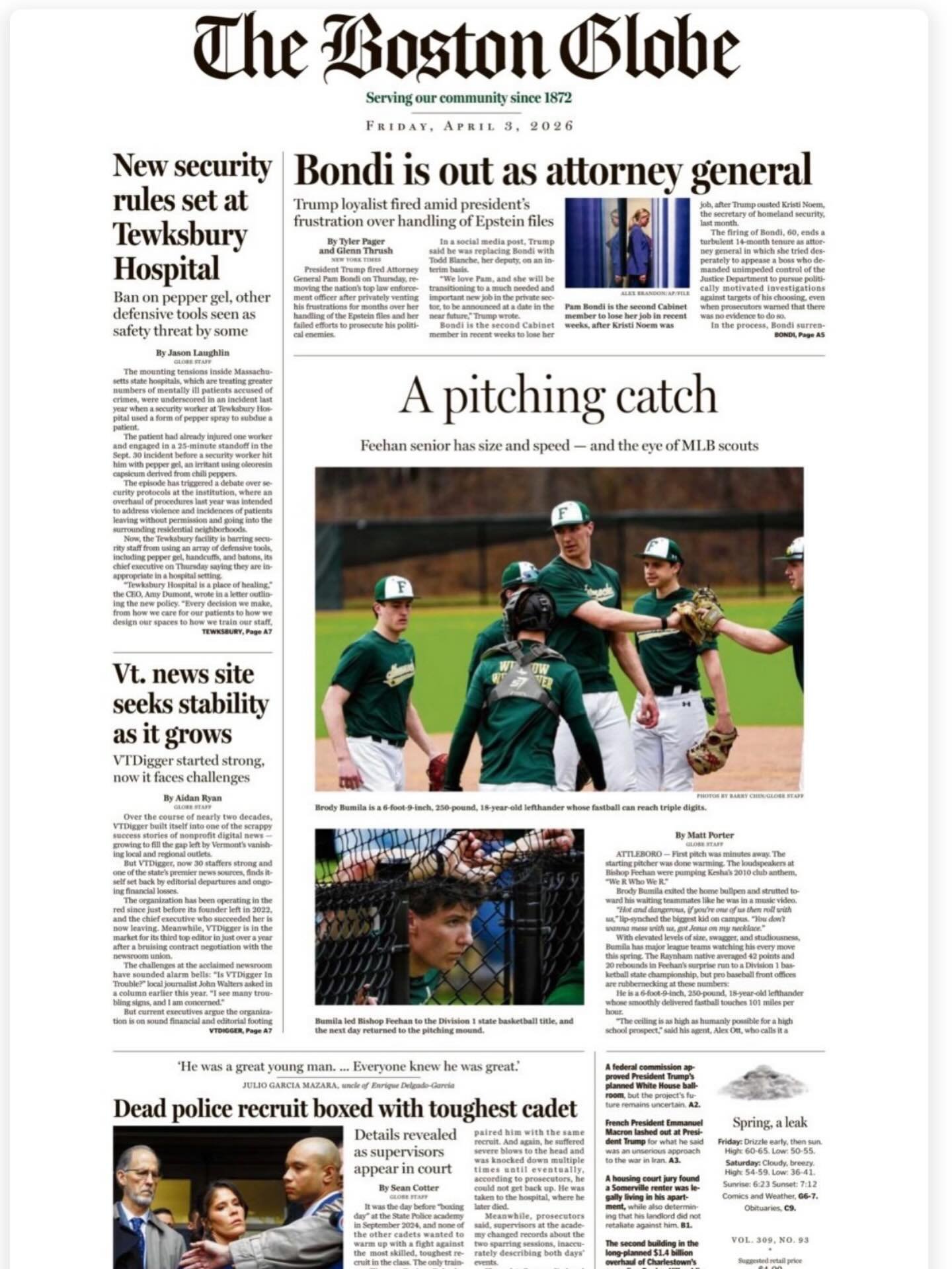 Front &amp; Center: a thoughtful, well written article by Matt Porter about Brody Bumila, Bishop Feehan Boys Basketball and Baseball. I&rsquo;m grateful to be included in Brody&rsquo;s quest to get bigger and stronger, and in this piece. @mattyports 