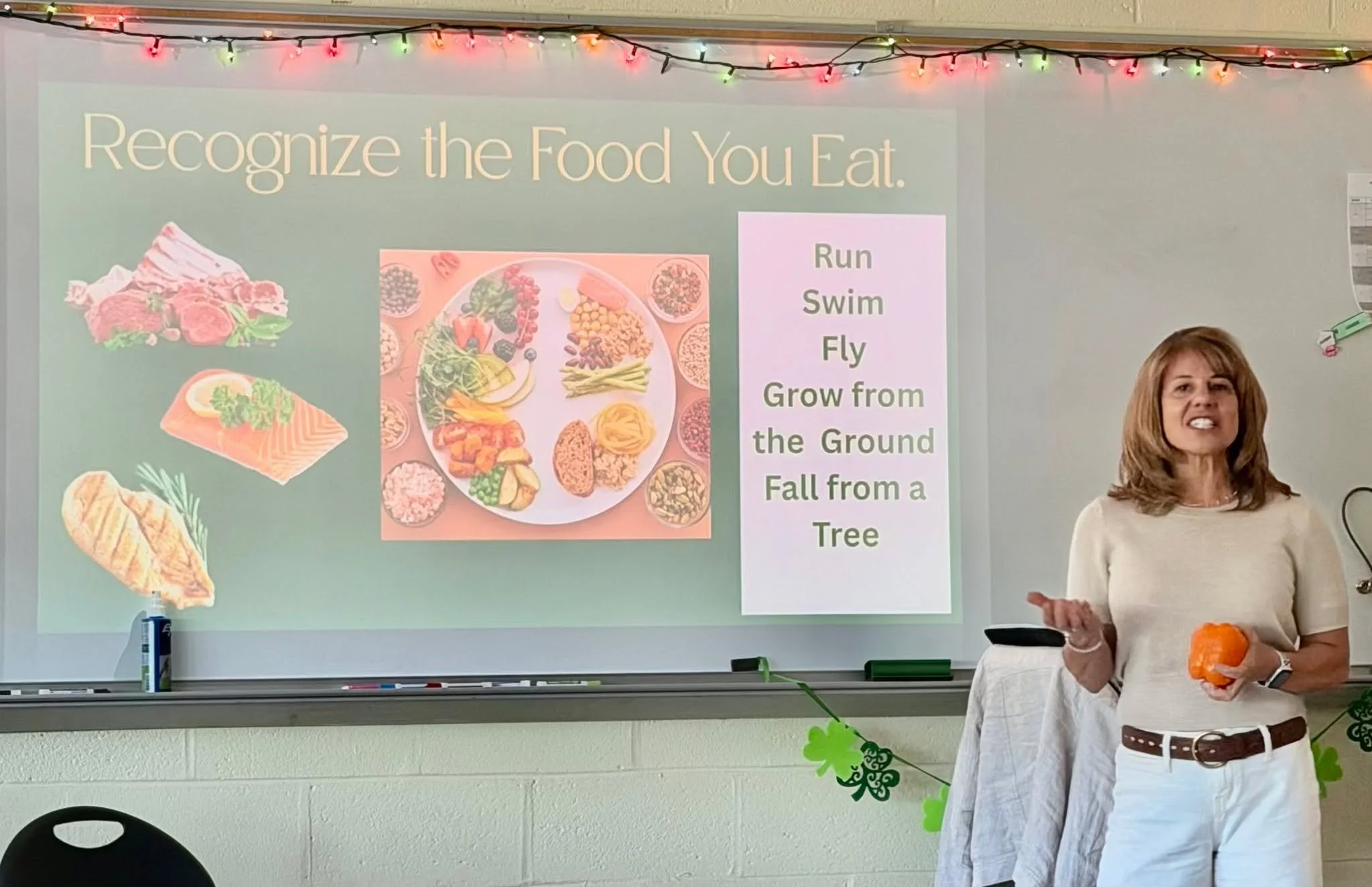 It's been decades since I was a Junior @bishopfeehanhs, but today I had the privilege of speaking with students in their nutrition class. So grateful to Kara Casale and her class for having me. It was great to be back.☘