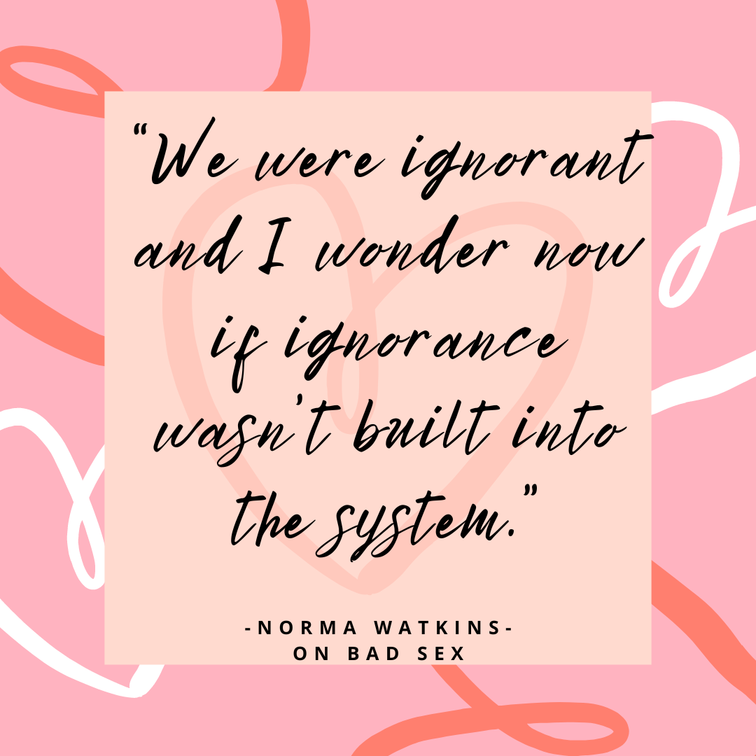 Norma Watkins on Bad Sex — Mindy McGinnis