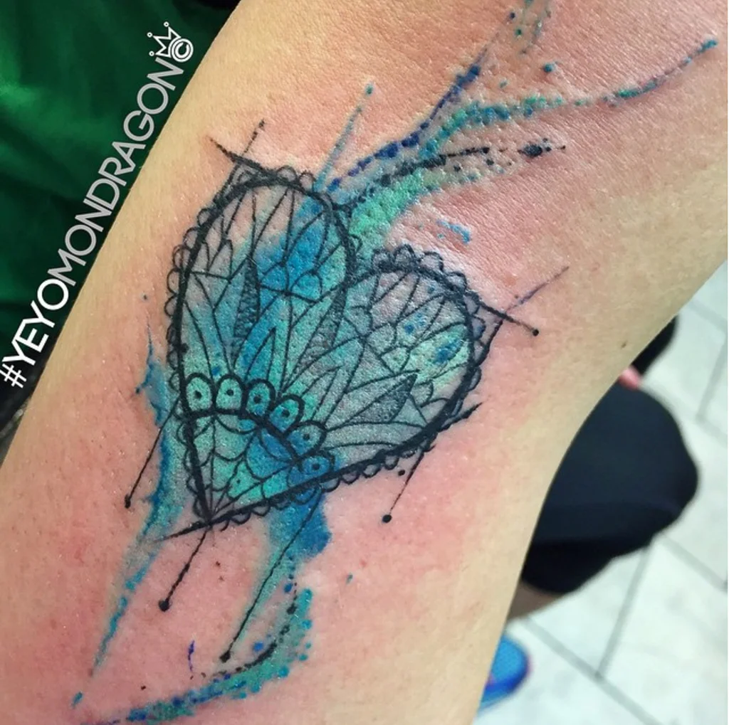 Custom Water Color Blue Heart Tattoo by Yeyo at Certified Tattoo Studios Denver Co.jpg