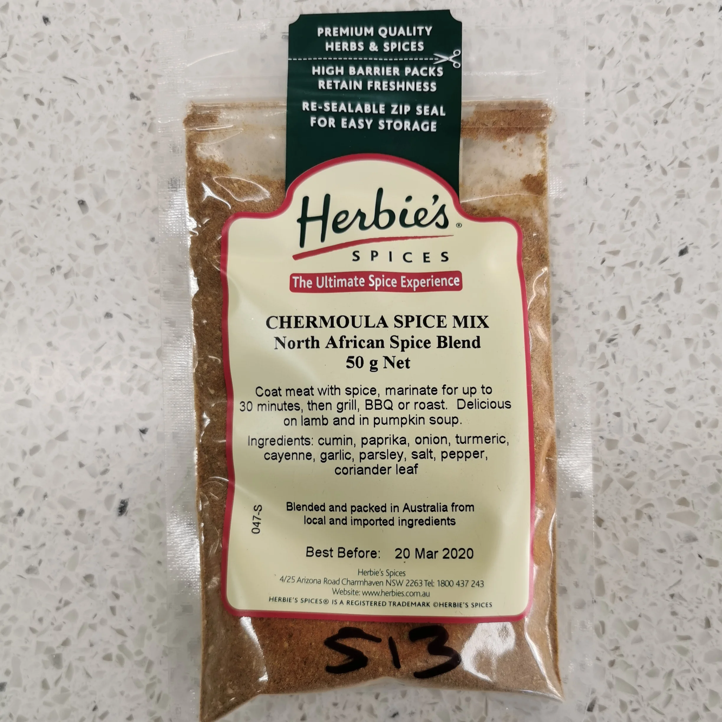 Chermoula Spice Mix Herbie's Spices Herbs and Spices Jacks Meats