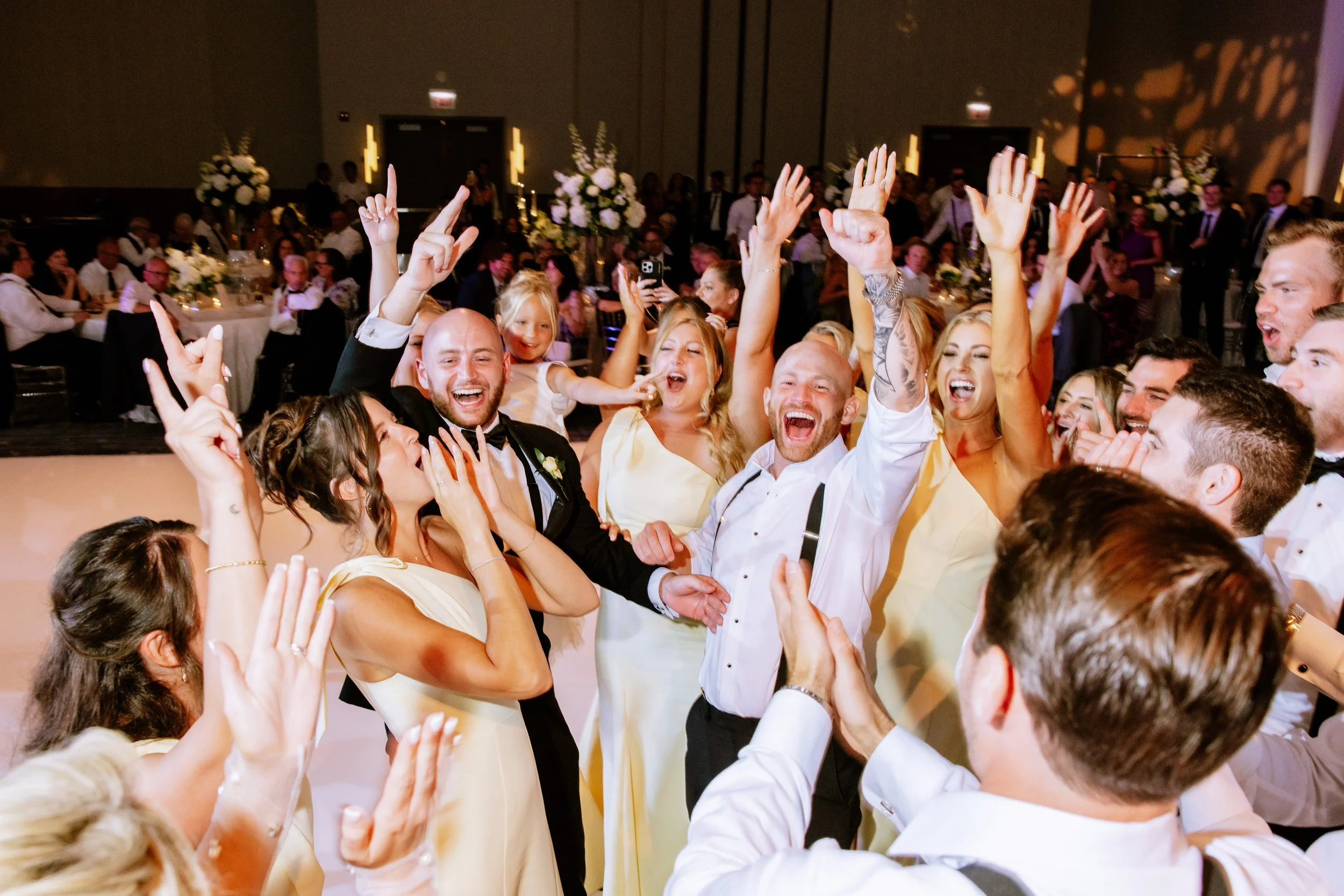 Wedding dance floor at Loews Chicago Hotel wedding reception