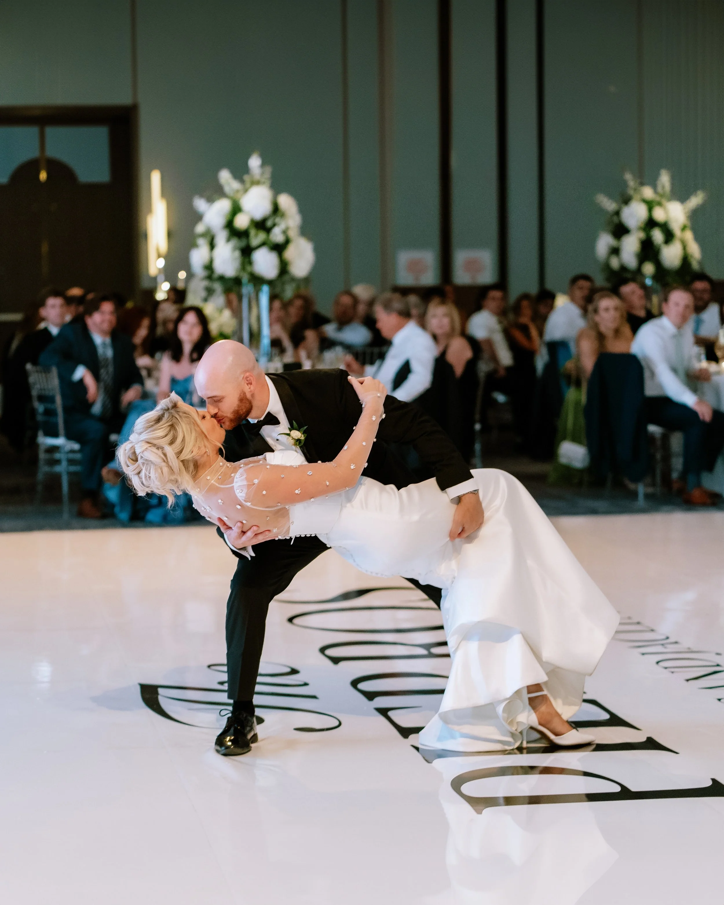 First dance at wedding reception at Loews Chicago Hotel