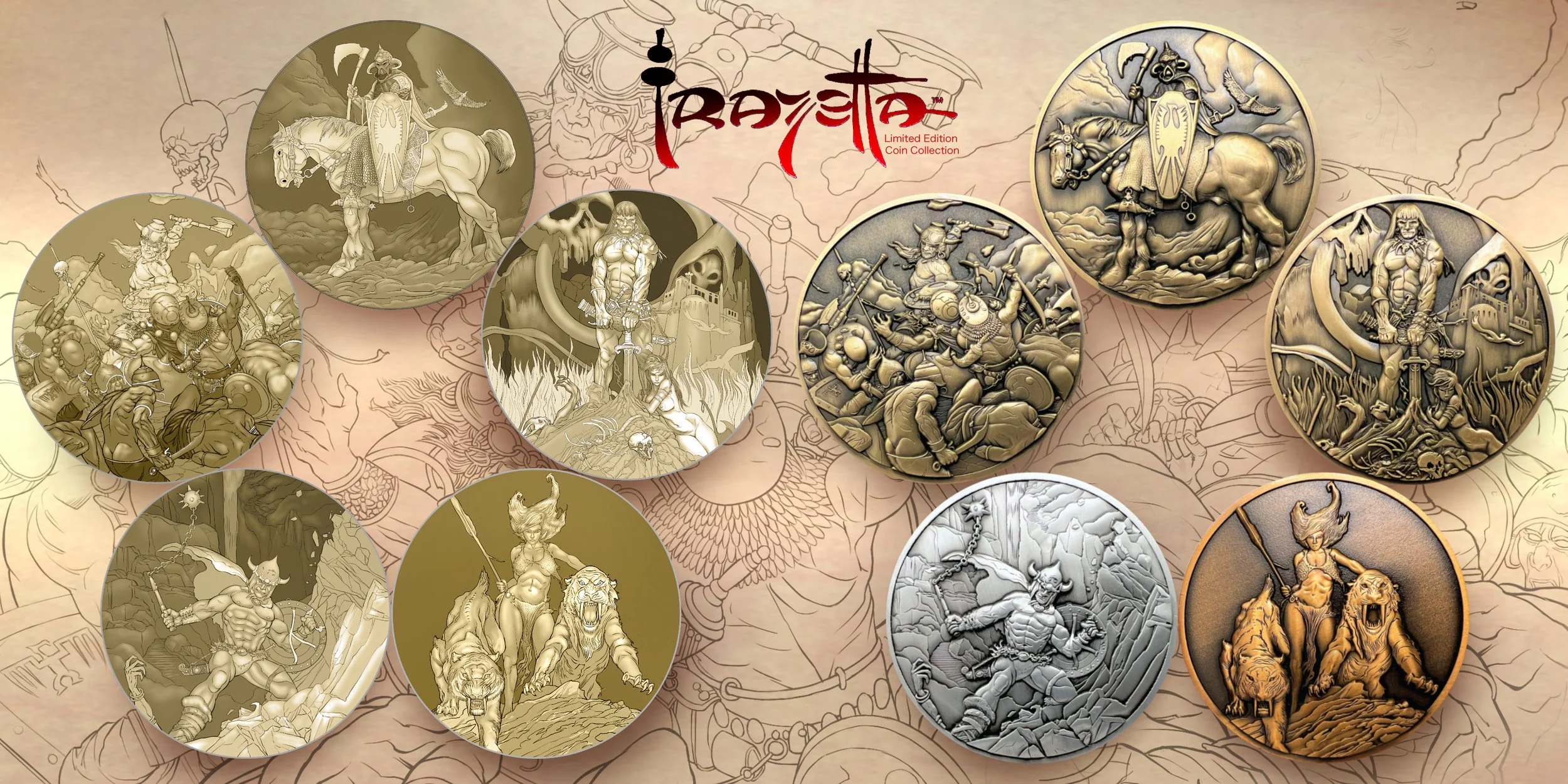 Art of Frazetta collectible coin set