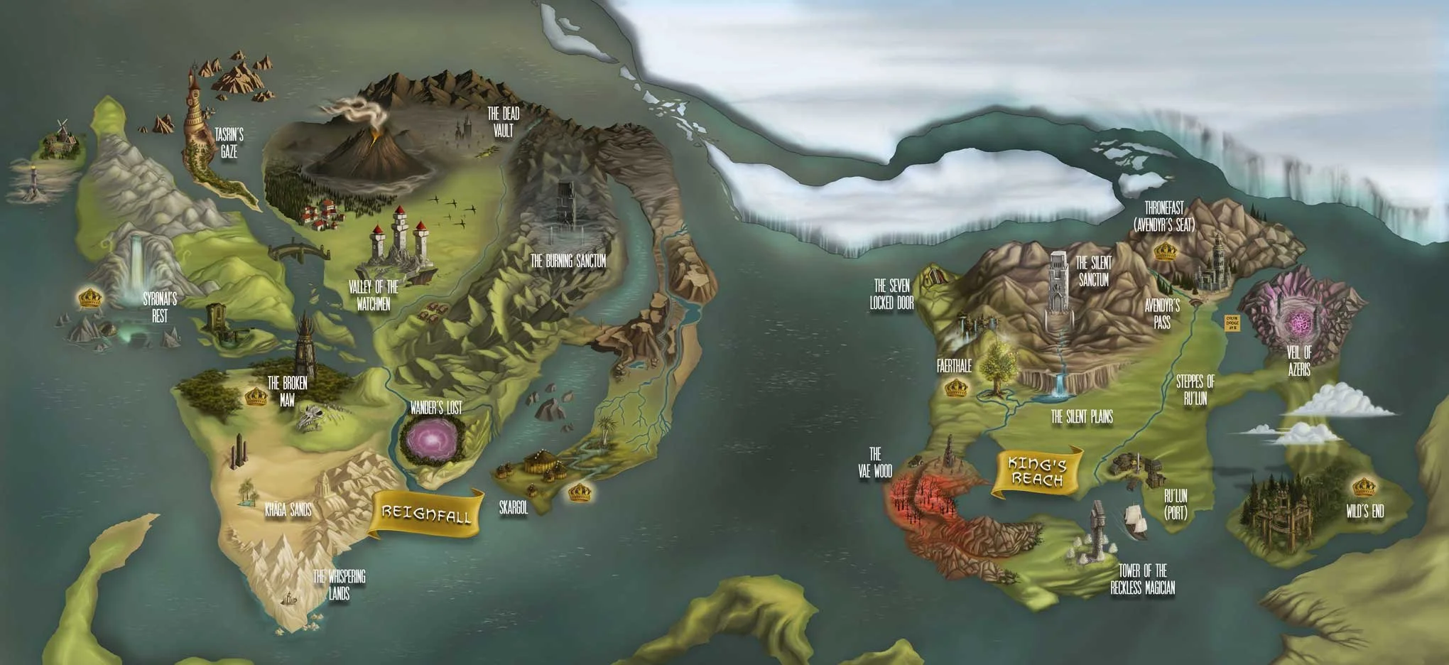 Pantheon : Rise of the Fallen - World Map