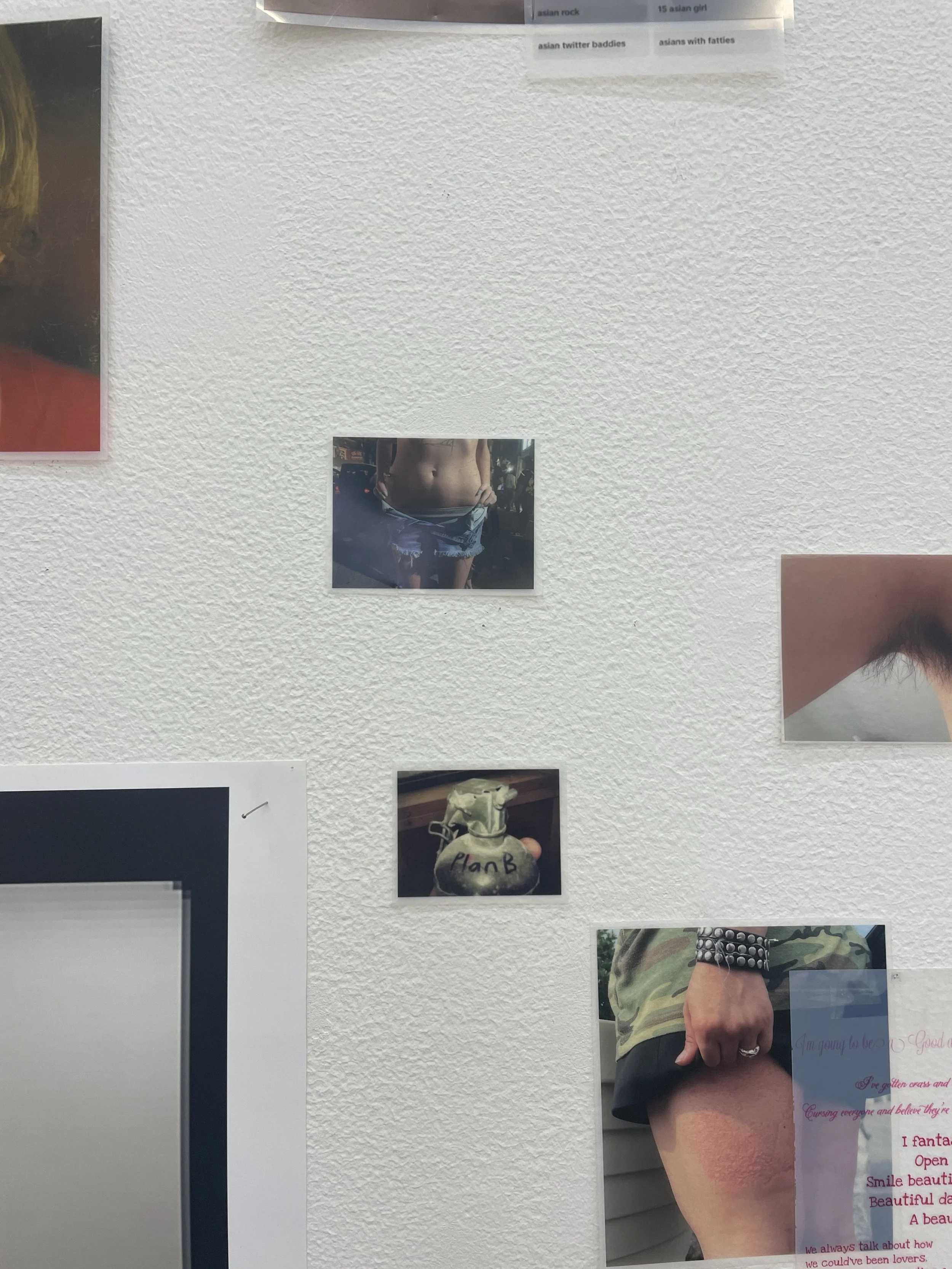 Found and original imagery and text, printed on transparency film and archival inkjet paper.