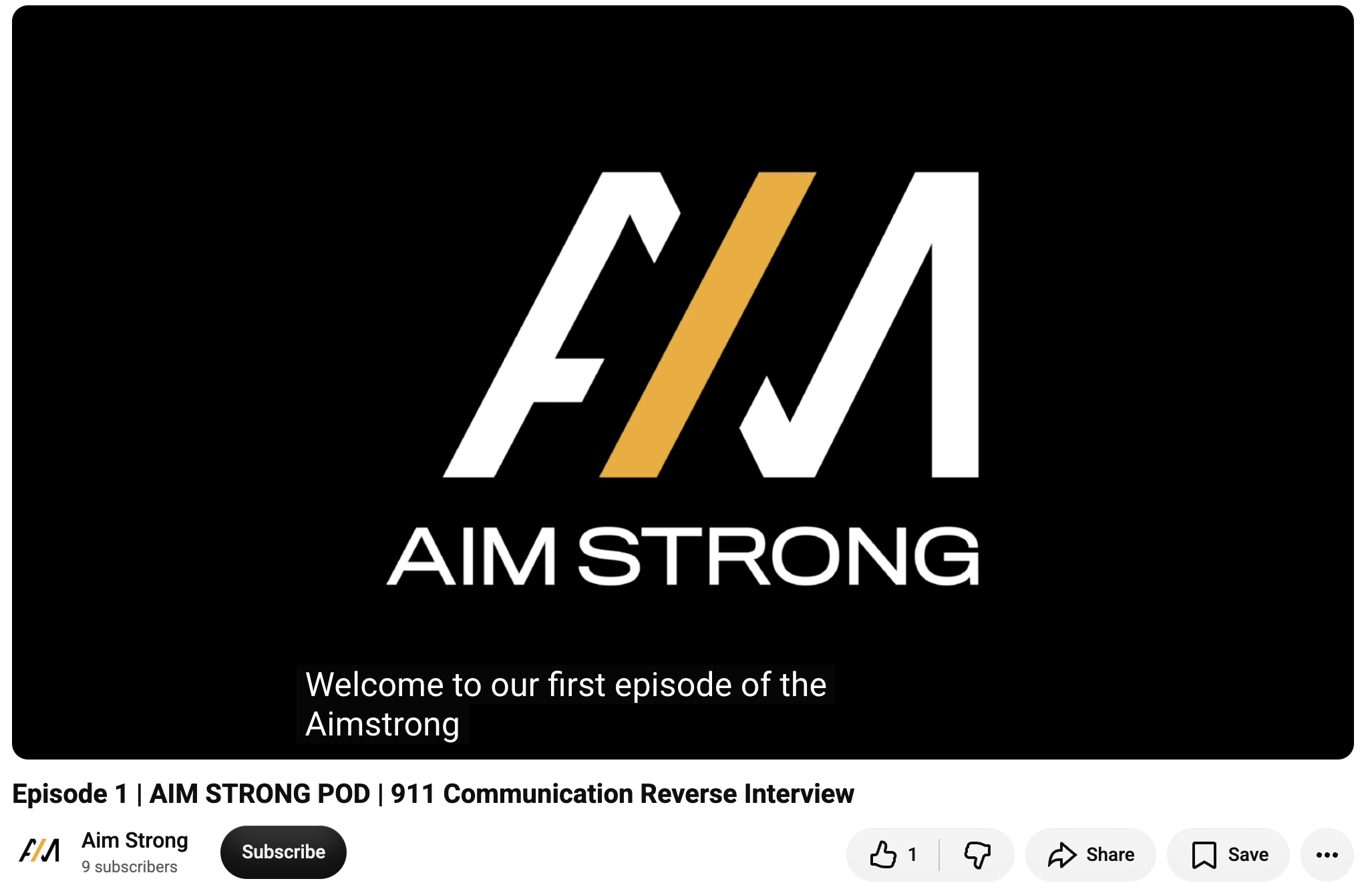 Episode 1 | AIM STRONG POD | 911 Communication Reverse Interview 