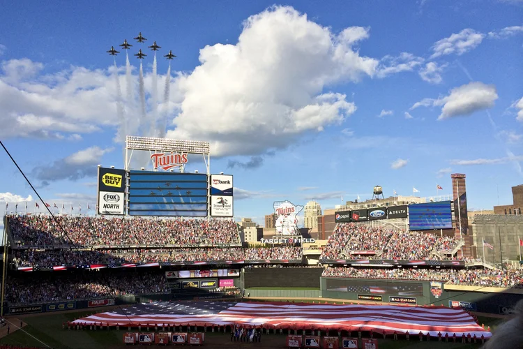 Thunderbirds Flyover at Target Field