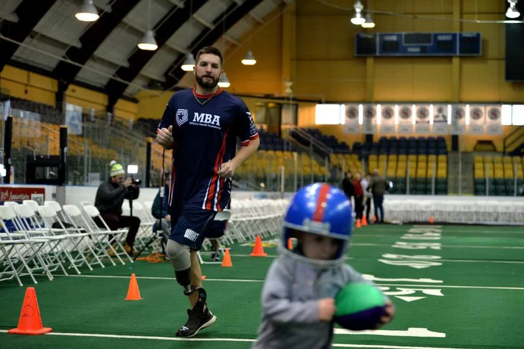 Wounded Warrior Chases Receiver