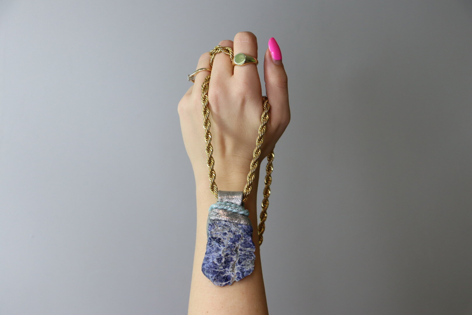 Lapis Lazuli Bold Rope Chain