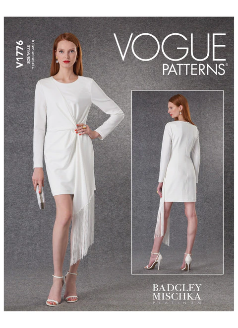 High Waist Sheath Dress Vogue Pattern V1775 Dress