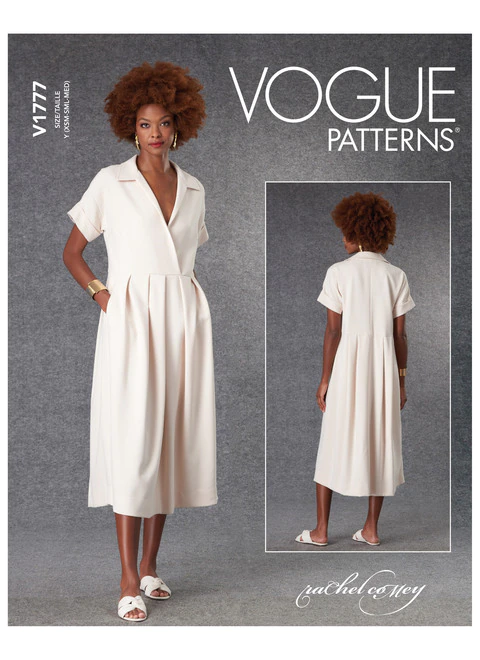 Sewing Pattern Womens Dresses, Vogue Pattern V1783, Womens Dress Pattern,  Button Front Dress in Two Lengths 