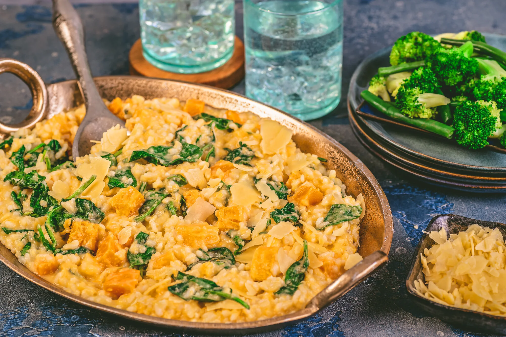 Food Styling and Photography Spinach and Pumpkin Risotto