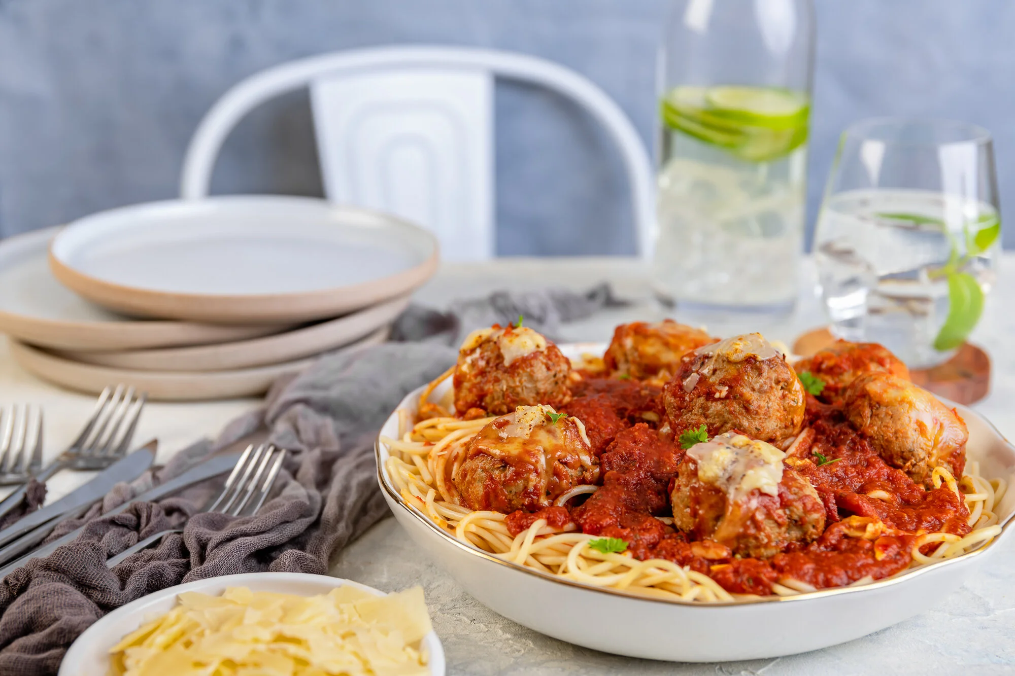 Food Styling and Photography Spaghetti and Meatballs 