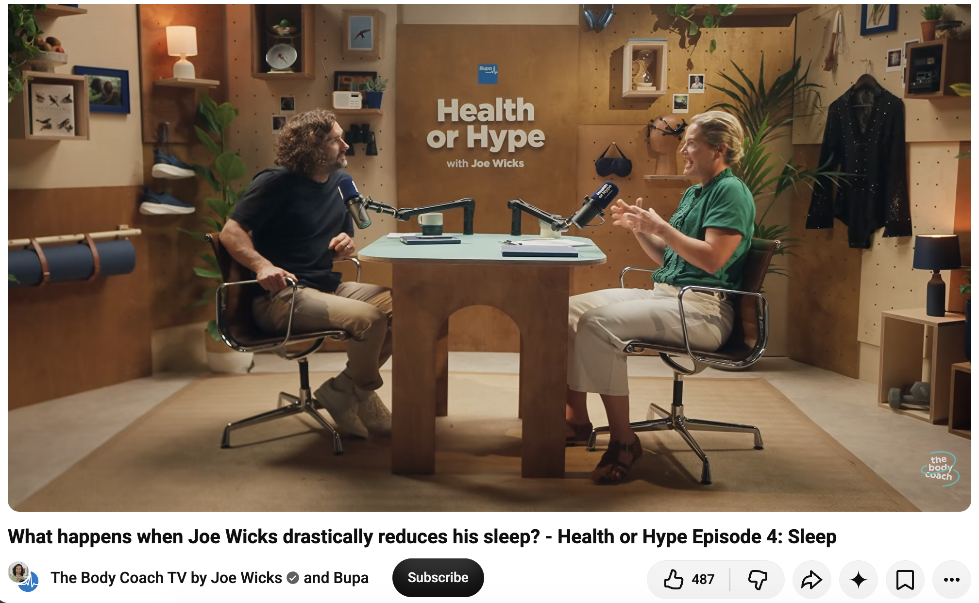 Bupa X Joe Wicks YouTube collaboration